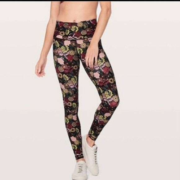 Lululemon Wunder Under Hi Rise Floral 28" Leggings Size 2 - Picture 15 of 15